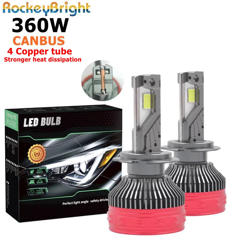 360W F180 H7 LED Headlight H4 H11 Bright Car Bulbs HB3 9005 HB4 9006 H8 HIR2 Car Headlight