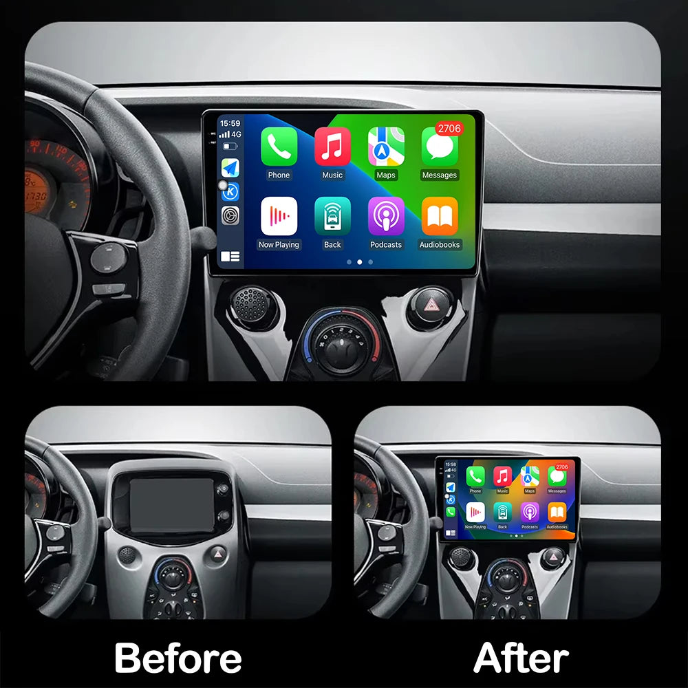 Car Radio Multimedia Player For Peugeot 108 For Toyota Aygo B40 2014-2021 Android System G