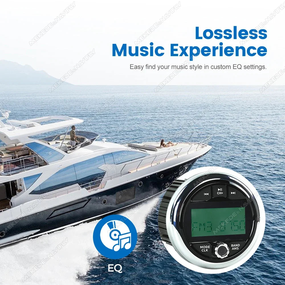 Boat Radio Waterproof Marine Stereo Source Media Player AM FM Receiver MP3 Play AUX USB EQ | AUTOKITSHOP