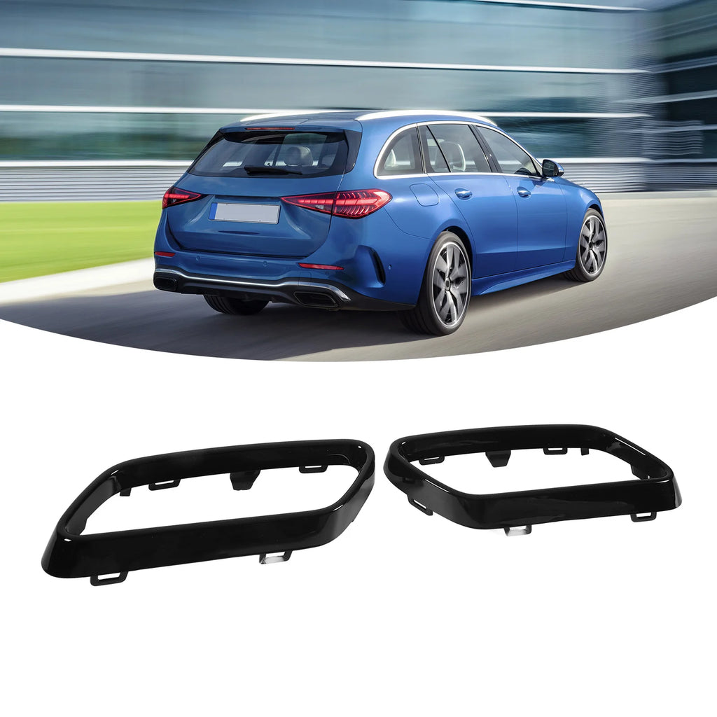 Car Tail Throat Cover Exhaust Tip Cover Exhaust Tip Cover Trims Bezel for Benz C for MG S206 W206 - Automotive LED Light