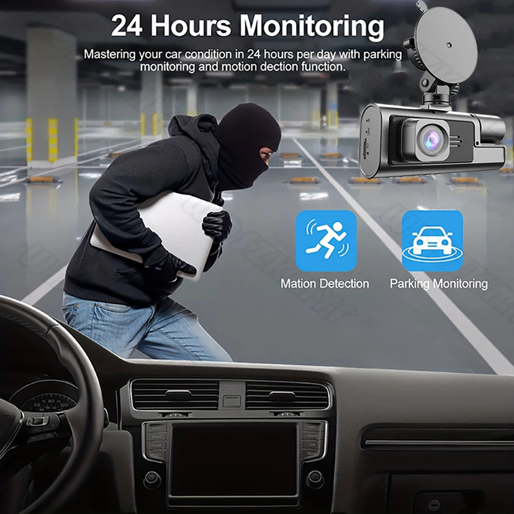 3Camera Dash Cam 2cam Car Camera 1080P Video Recorder WIFI Car DVR Front Rear View Camera Night Vision Black Box Car Accessories