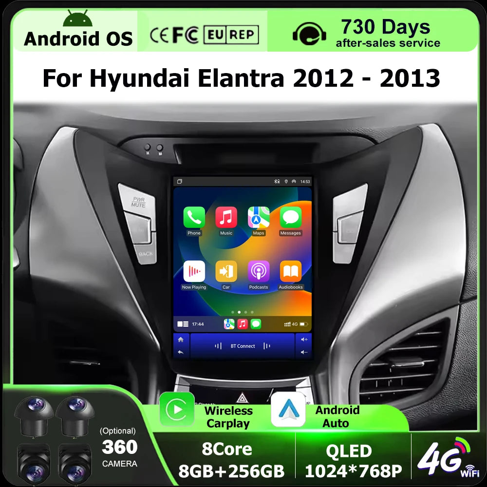 Android 16 For Hyundai Elantra Avante I35 2012-2013 Car Radio Multimedia Video Player Tool
