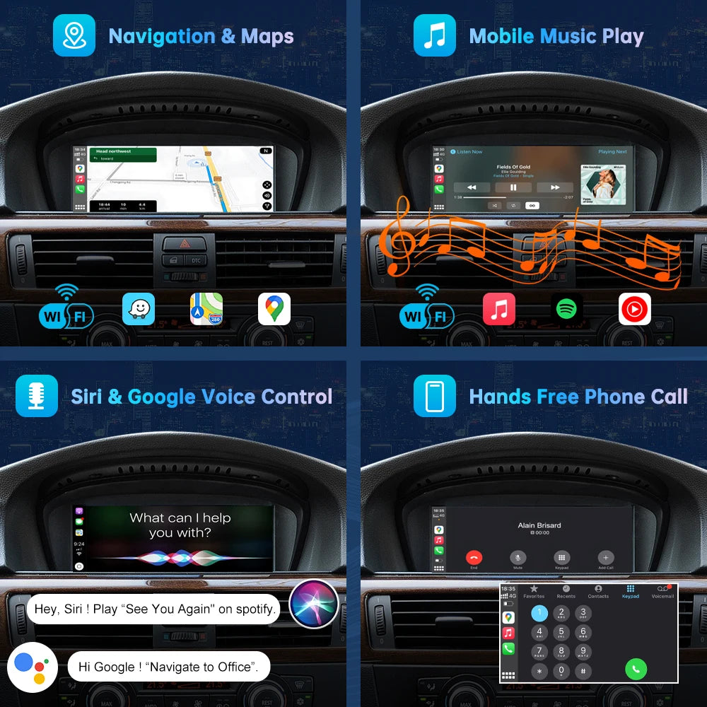 Road Top Wireless Carplay Decoder Interface For BMW 3 Series E90 E91 E92 E93 And 5 Series  | AUTOKITSHOP
