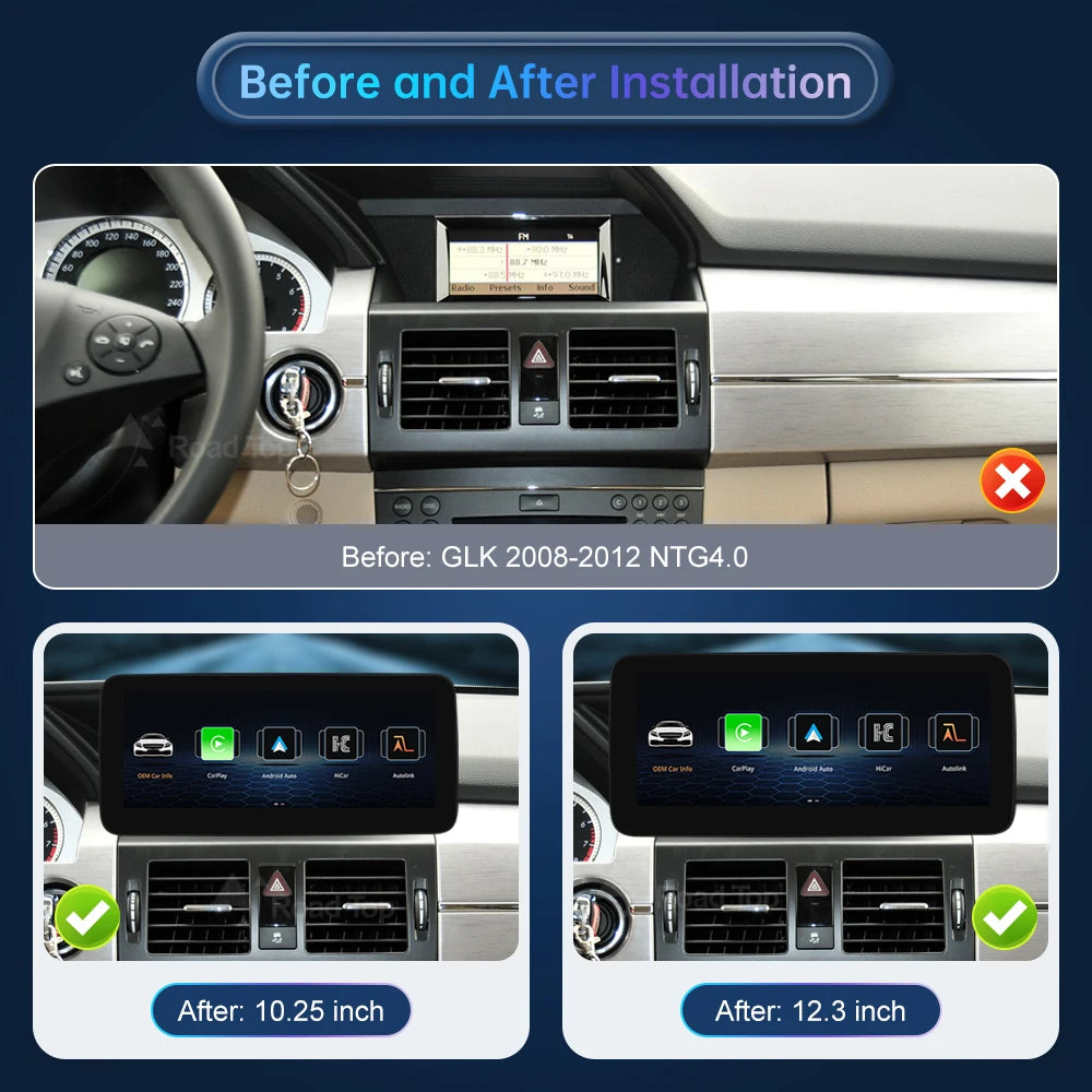 10.25'' 12.3''Multimedia Display For Benz GLK 2008-2012 NTG4.0 LHD Touch Screen Wireless C | AUTOKITSHOP