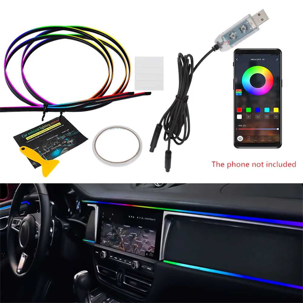 64 Color - Ambient Light - App Control - Car Interior Lighting