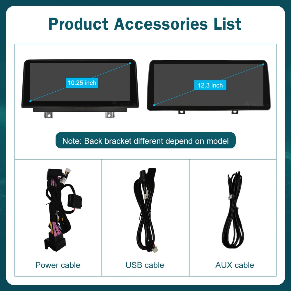 RoadTop 12.3'' Wireless CarPlay Multimedia Linux Touch Screen For BMW X3 F25 X4 F26 2011-2