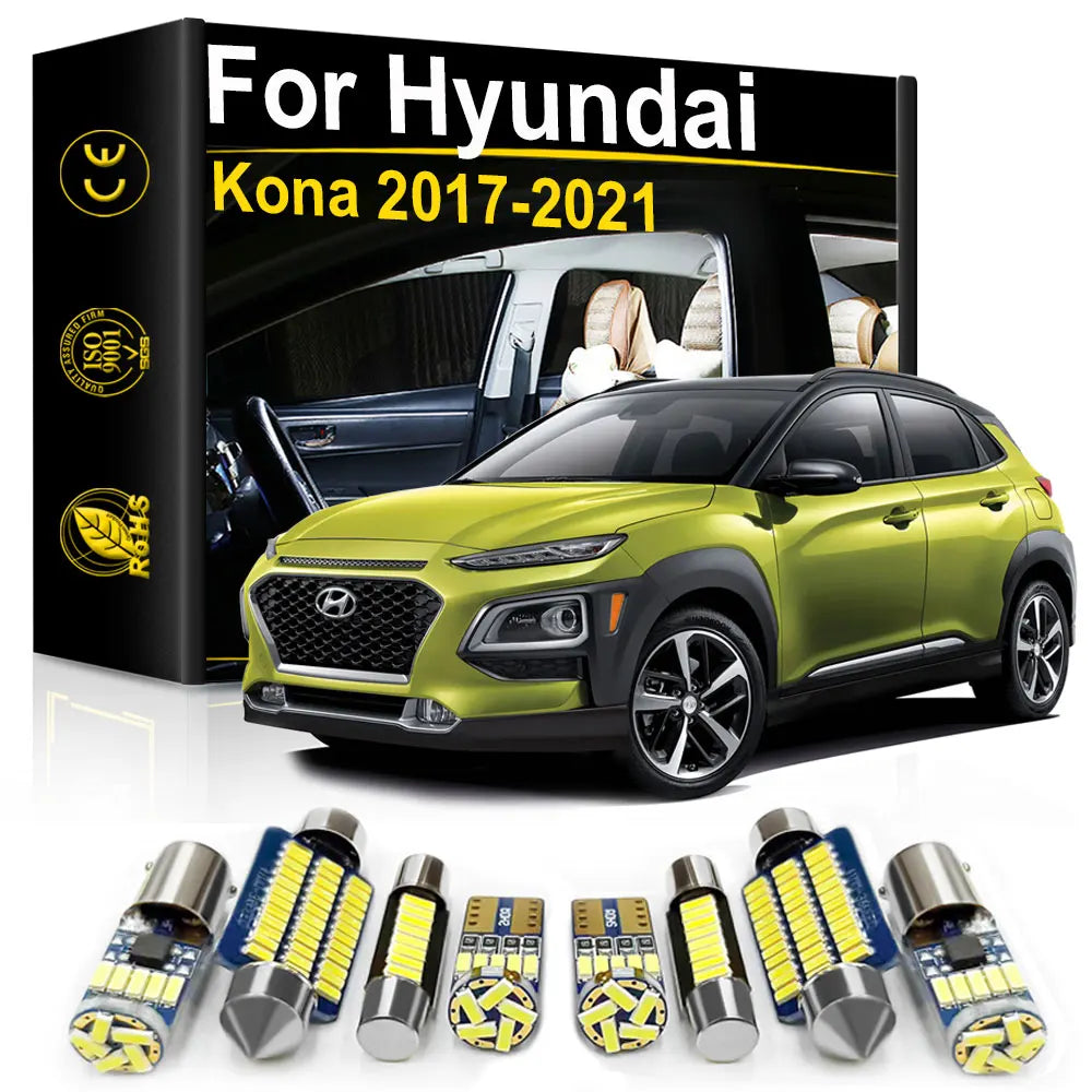 LED Interior Light Kit for Hyundai Kona - Canbus Error-Free Bulbs | AUTOKITSHOP