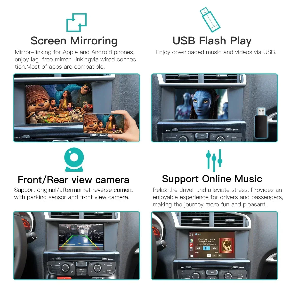 Wireless Carplay Android Auto For Peugeot Citroen SMEG Picasso C4 C5 DS4 DS3 308 508 208 3 | AUTOKITSHOP