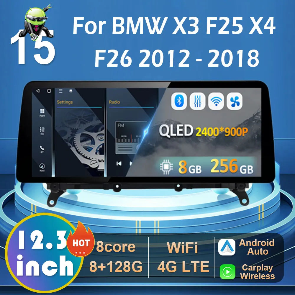 Intelligent System Wireless Carplay for BMW X3 F25 X4 F26 2012 2013 2014 2015 - 2018 Andro | AUTOKITSHOP