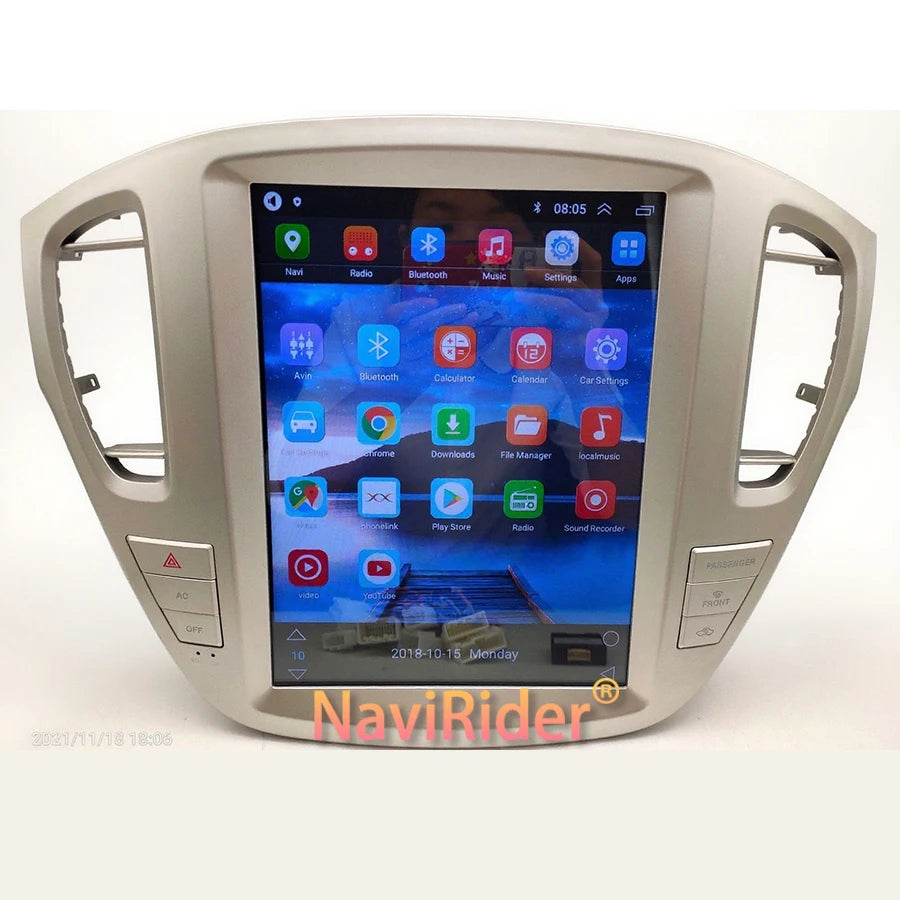12.1'' Vertical Screen 256GB Car Radio For Toyota Highlander 2001-2007 Toyota KLUGER Andro
