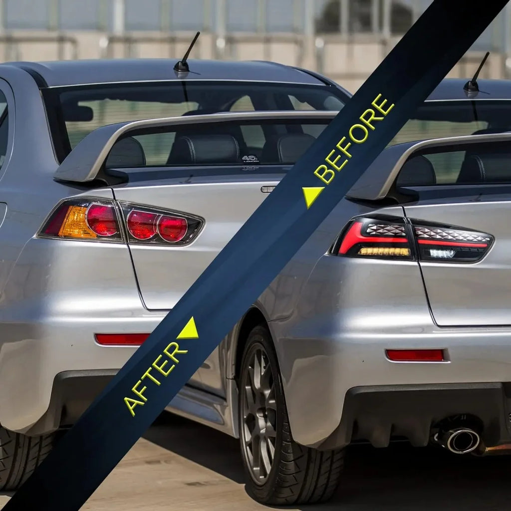 LED Tail Light For Mitsubishi Lancer&EVO X 2008-2020 Rear Lights Scanning Dynamic Animatio