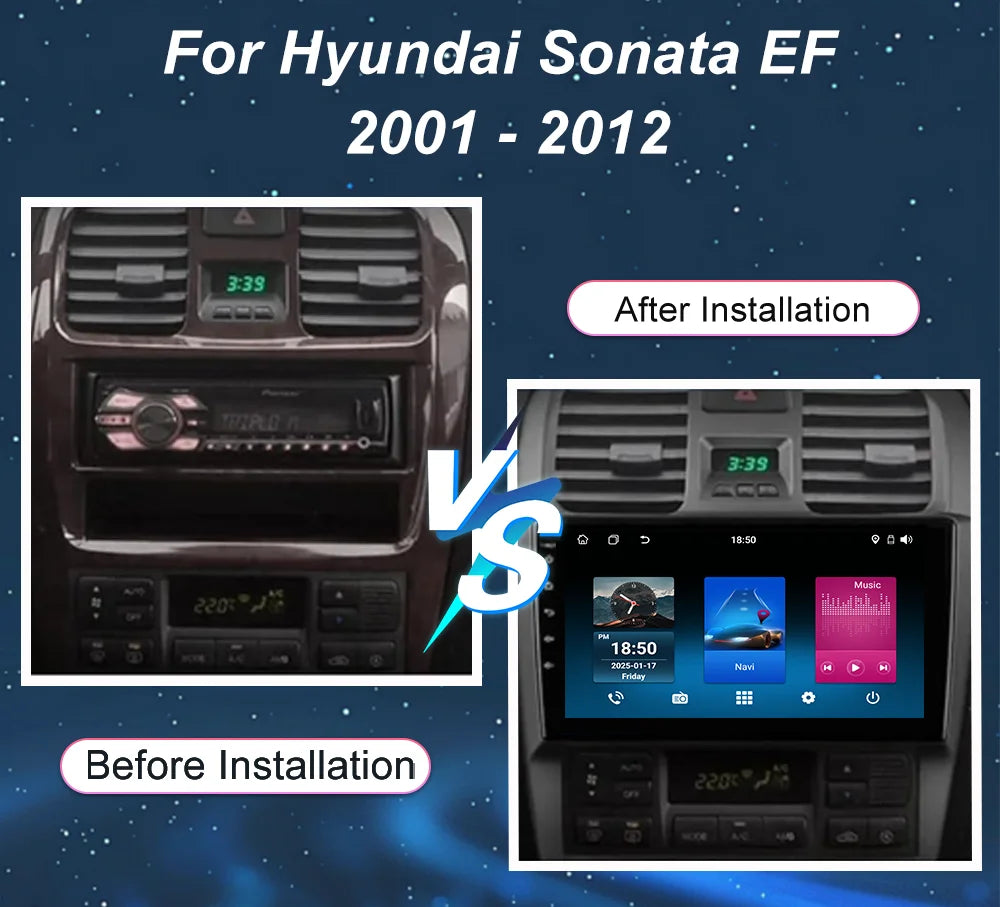 Car DVD Android Carplay For Hyundai Sonata EF 2001 - 2012 Auto 4G+WIFI Radio GPS Navigatio