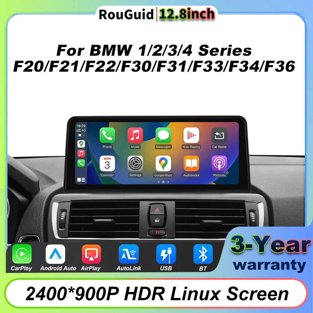 Wireless Android Auto Carplay For BMW 1 2 3 4 Series F20 F21 F22 F30 F31 F32 F33 NBT EVO 2 | AUTOKITSHOP