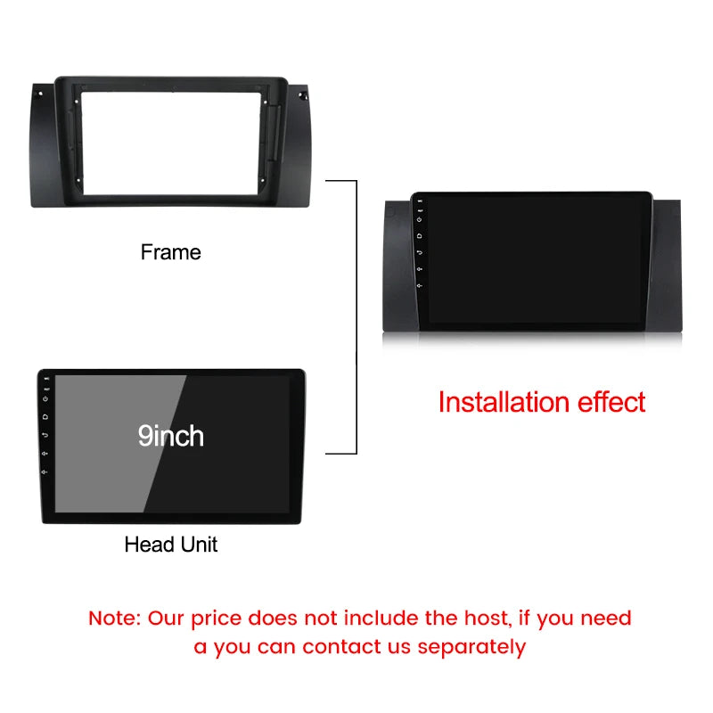Car Radio Multimedia Navigation Fascia Frame Adapter for BMW 5 Series E38 E39 E53 X5 Dash  | AUTOKITSHOP
