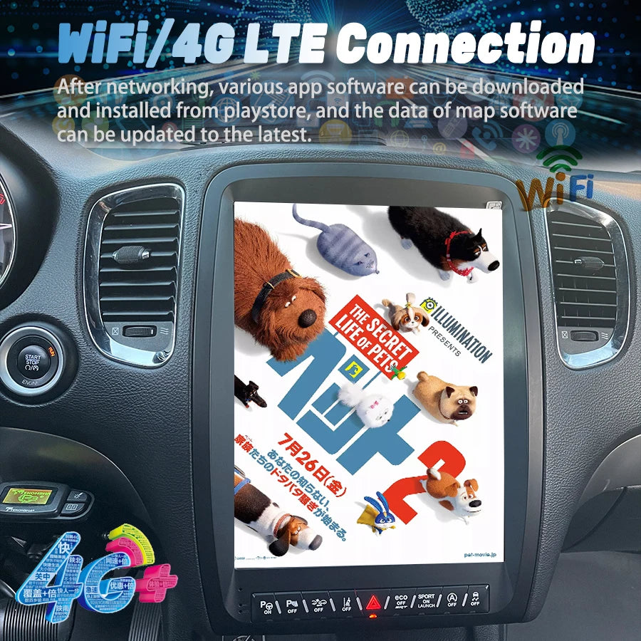 Car Radio For Dodge Durango 2009 2010 2011 Vertical Screen Android Navigation Multimedia P | AUTOKITSHOP