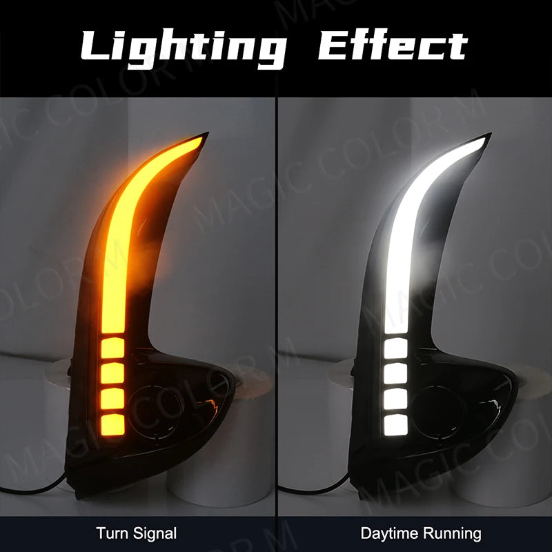 LED Daytime Running Light For Toyota Yaris Vios 2020 2021 2022 DRL Front Bumper Daylights  | AUTOKITSHOP