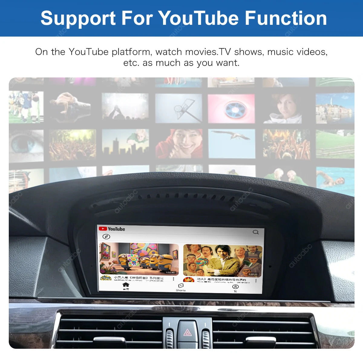 8'' Wireless CarPlay Car Multimedia Screen For BMW 3/5 Series E60 E90 2005-2012 CCC CIC To | AUTOKITSHOP