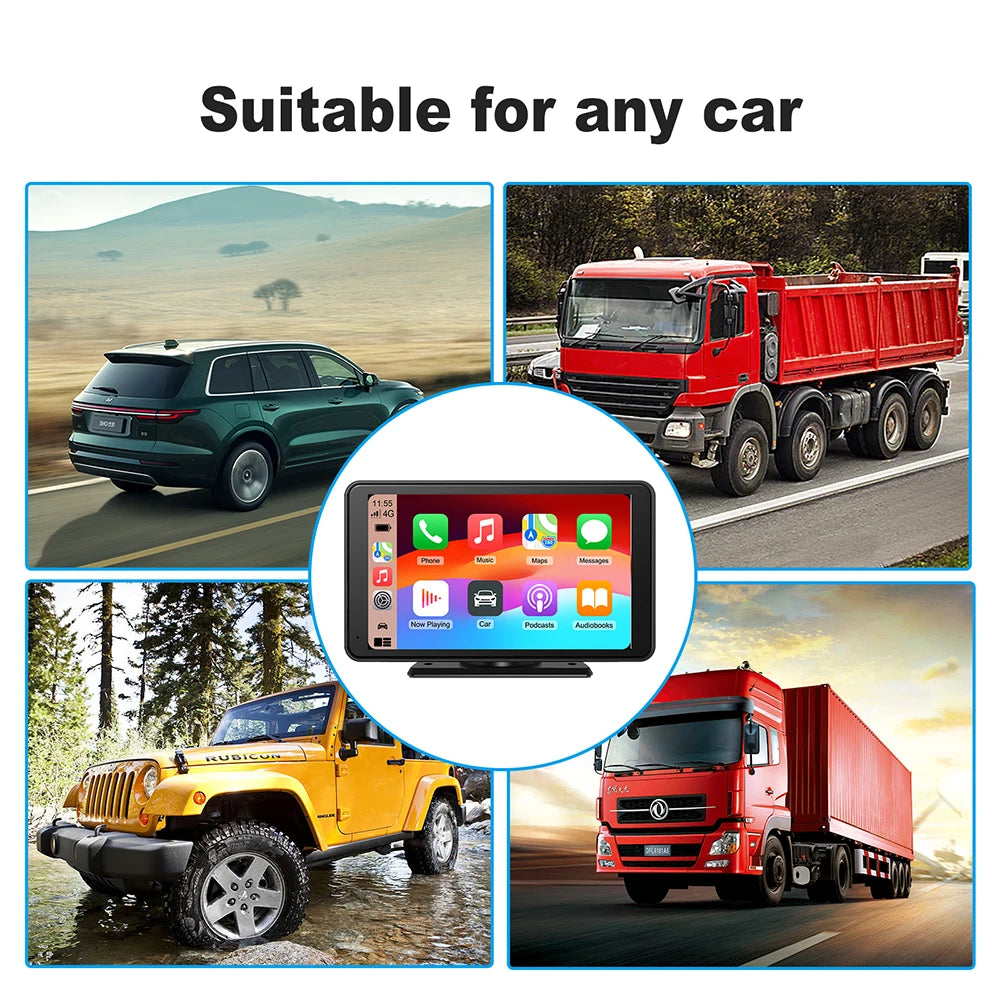 7 Inch Touch Screen Radio for Car Supporting Carplay & Android Auto Portable Wireless Carp | AUTOKITSHOP