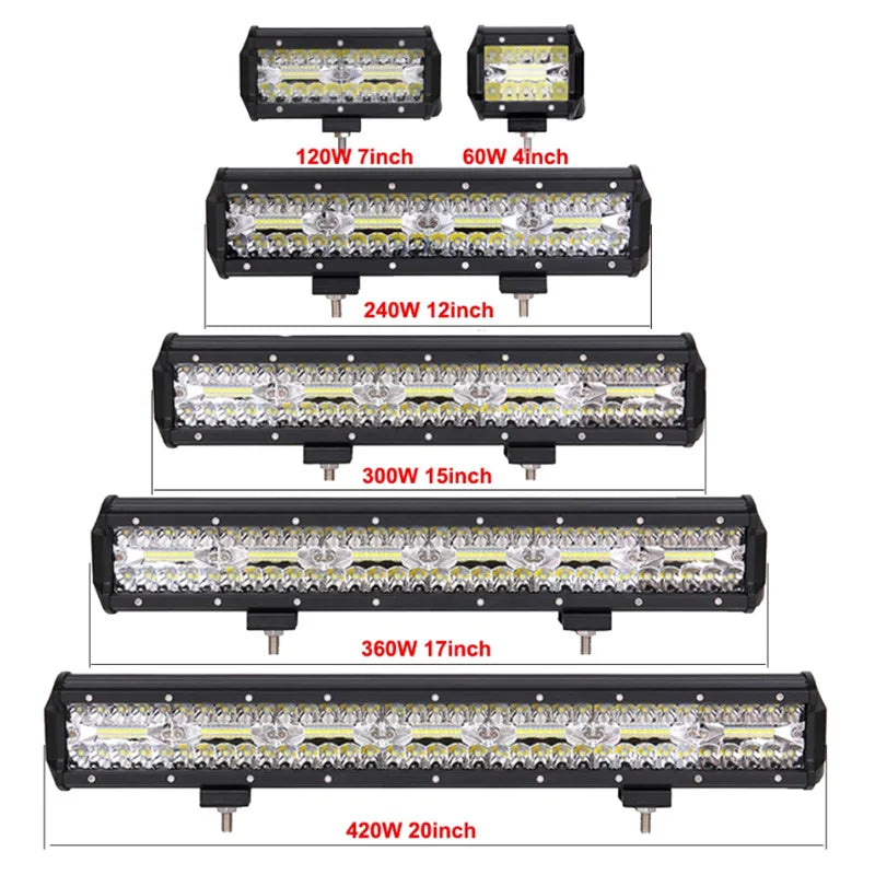 4-20inch LED Bar Off Road 12V 24V Combo LED Light Bar Work Light for Car Jeep Truck Suv Le