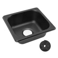 176×162×65mm RV Sink 304 Stainless Steel Black Electroplated Drop in Bar Sink for Boat RV Bathro - Automotive LED Light