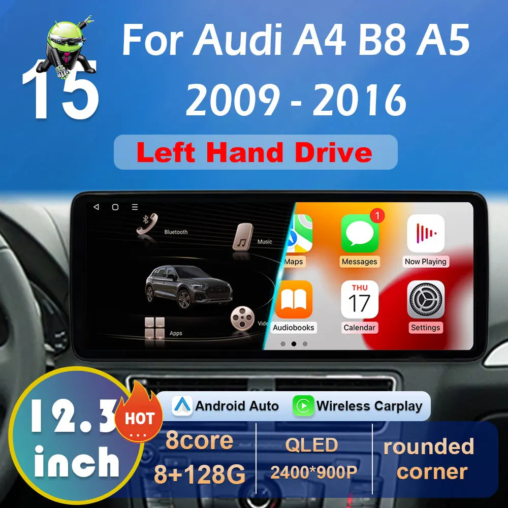 for Audi A4 B8 A5 2009 2010 2011 2012 2013 - 2016 Left Hand Drive Car Multimedia Video Pla | AUTOKITSHOP