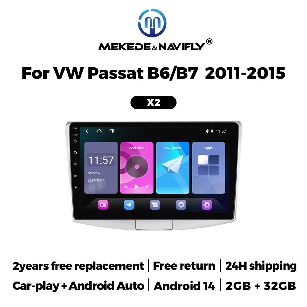 10 inch IPS screen Car Radio For Volkswagen VW Passat B6 B7 CC Magotan 2011 - 2015 Car pla