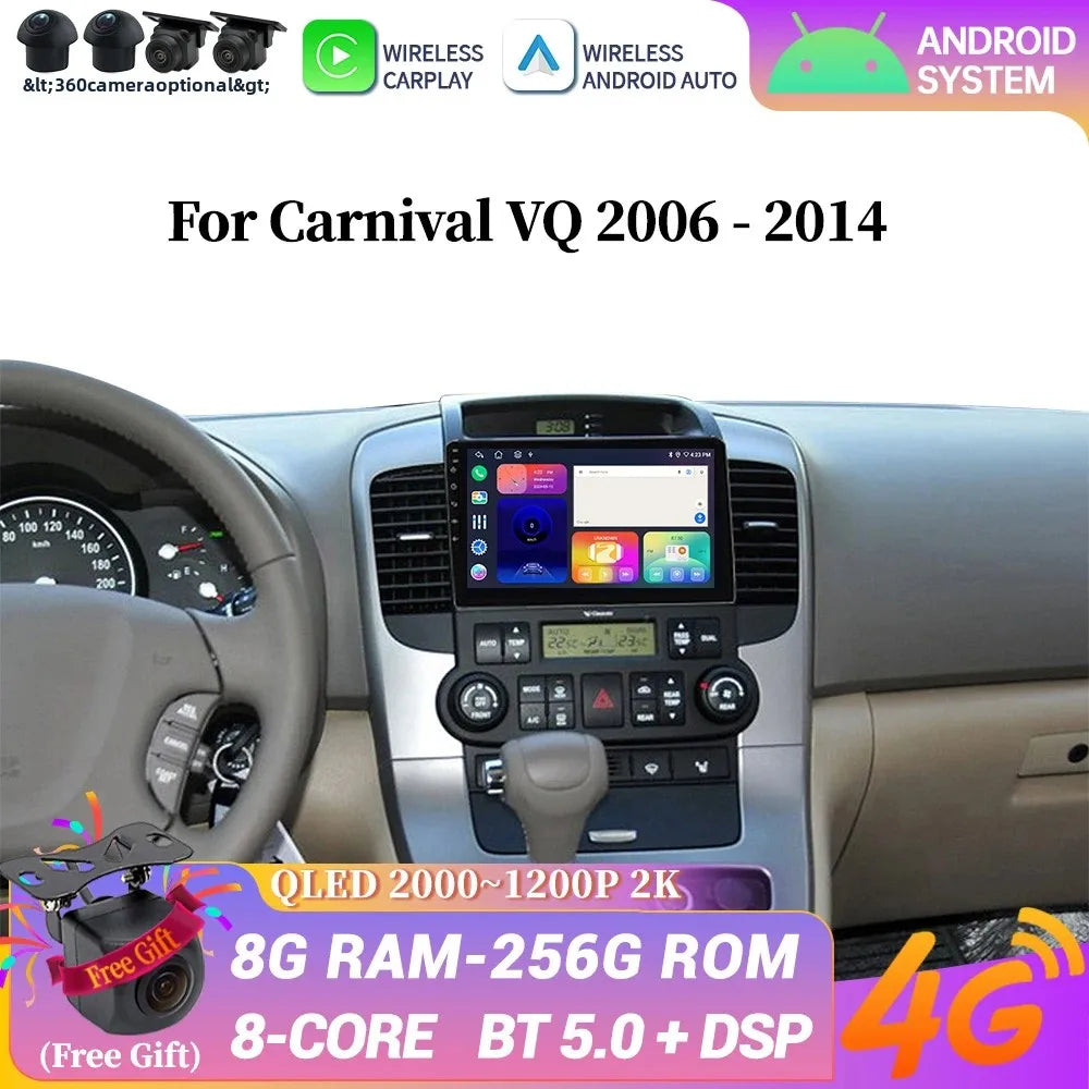 Car Radio For KIA Carnival VQ 2006 2007-2014 Android Auto Multimedia Navigation Wireless C