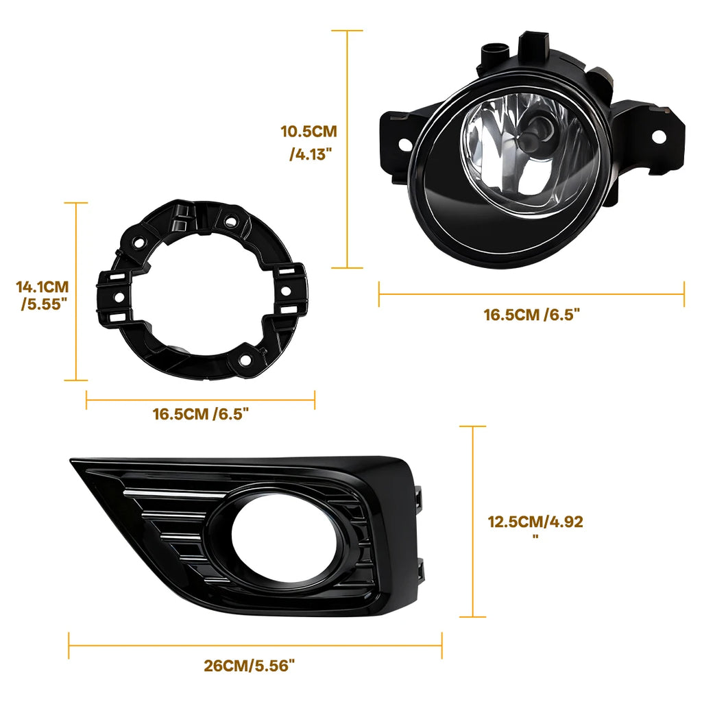 Fog Lamps For Nissan March 2021 2022 Car Front Bumper Daylights DRL Halogen Foglights with | AUTOKITSHOP