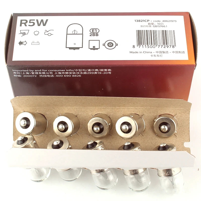 10-Piece LED Interior Light Kit for R5W - Canbus Error-Free Interior Bulbs