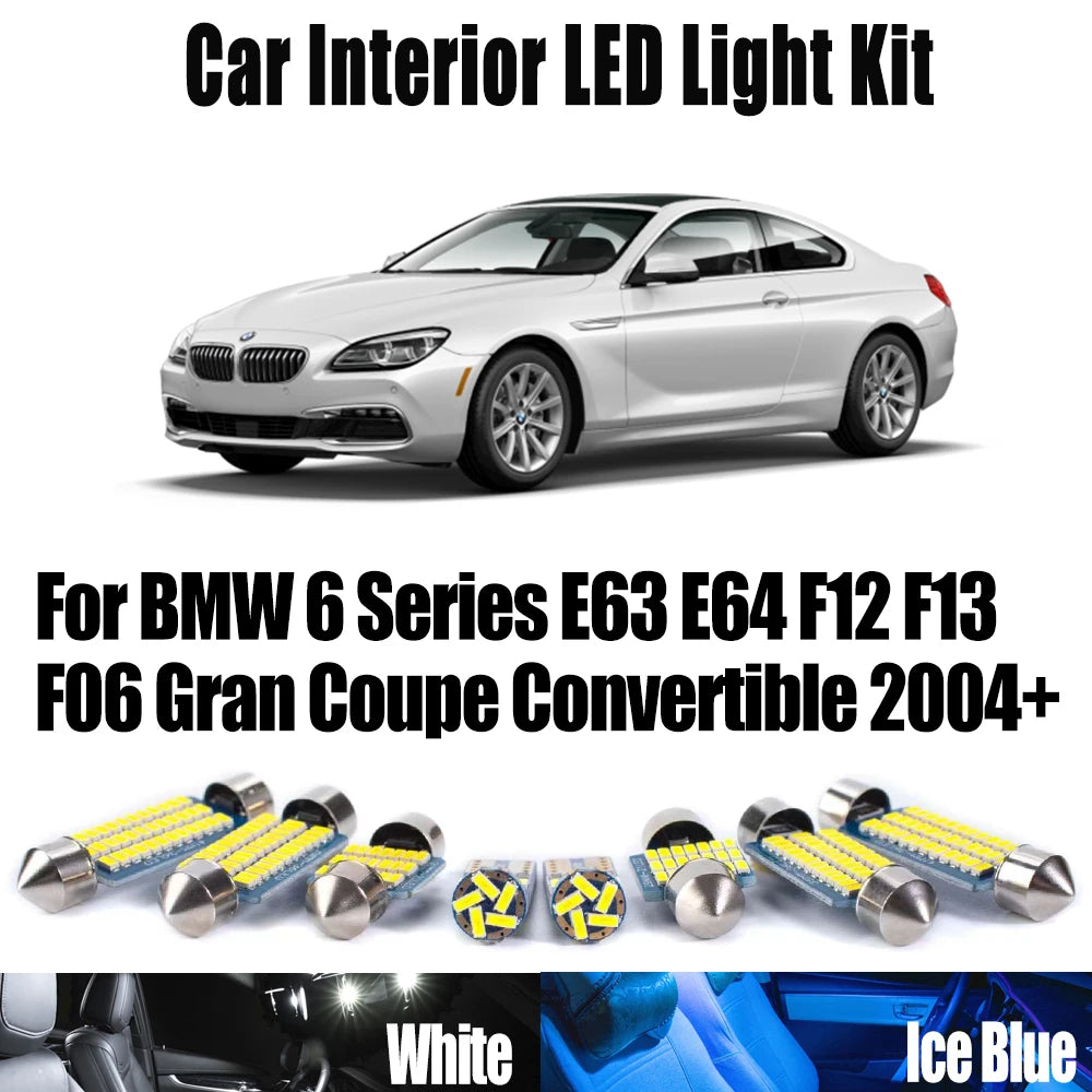 LED Interior Light Kit for BMW 6 Series E63 E64 F12 F13 F06 Gran Coupe Convertible - Canbus Error-Free Bulbs | AUTOKI...