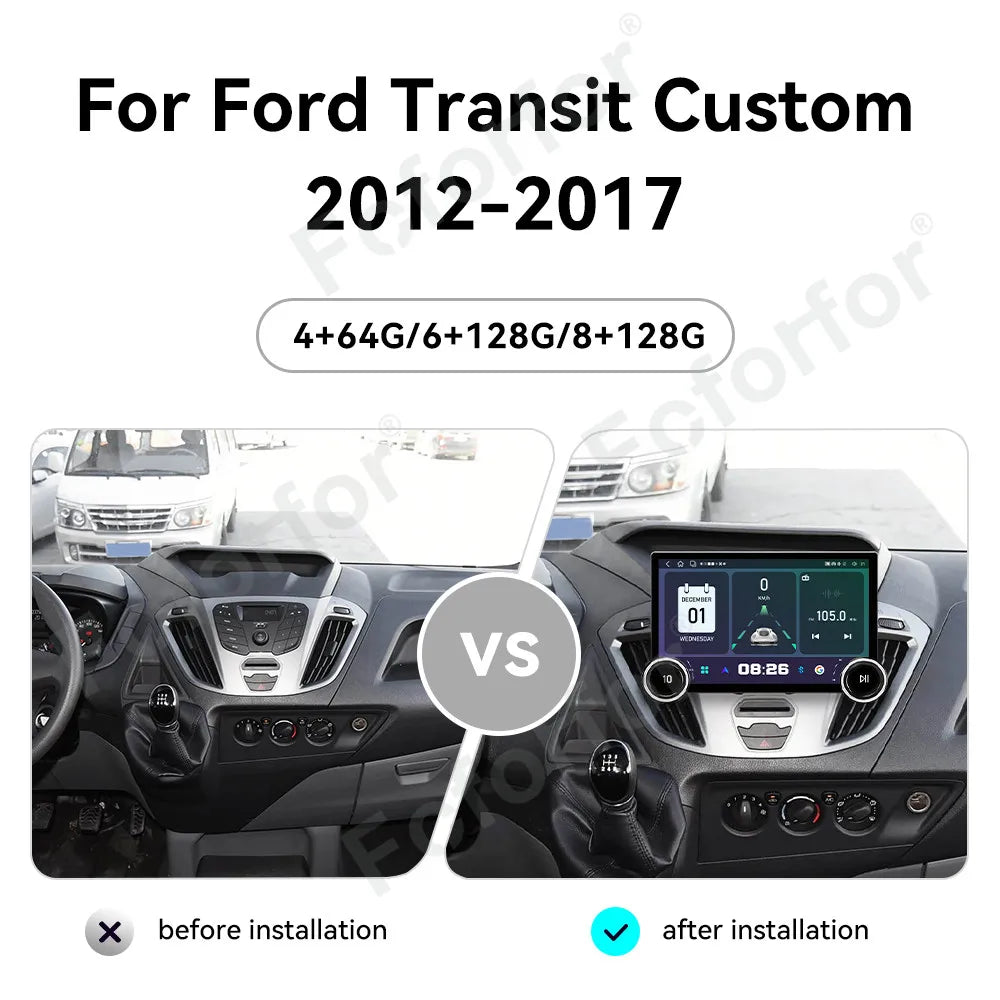 Wireless CarPlay For Ford Transit Custom 2012-2017 Ultra Large HD Touch Screen 11.5 Inch A