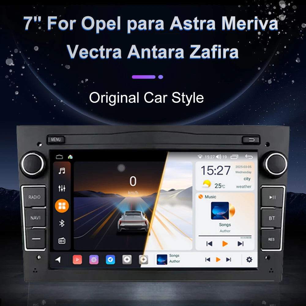 Android 14 7" Screen Car Radio For Opel para Astra Meriva Vectra Antara Zafira Multimidia