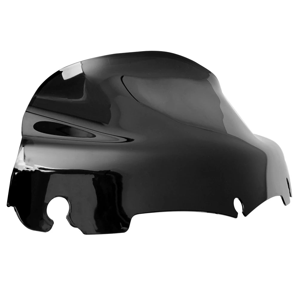 Motorcycle Black 9‑Inch Wave Windshield Windscreen For Harley Touring Street Glide Electra Glide - Automotive LED Light