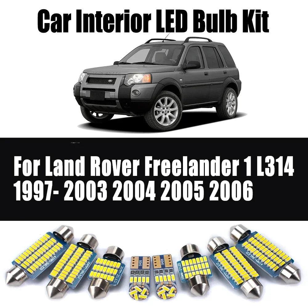 12-Piece LED Interior Light Kit for Land Rover Freelander 1 L314 1997- 2004 - Canbus Dome Map Door Trunk Bulbs | AUTO...