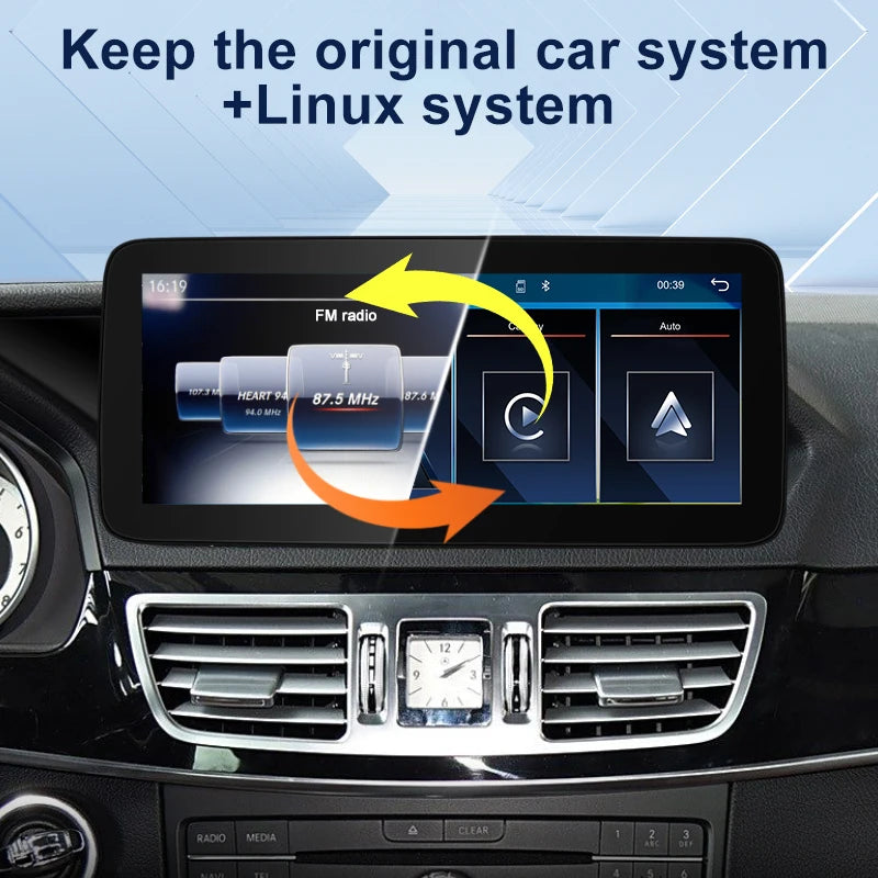 12.3'' Touch Screen Display Stereo For Mercedes Benz E260/300 Class W212 Car Multimedia Pl