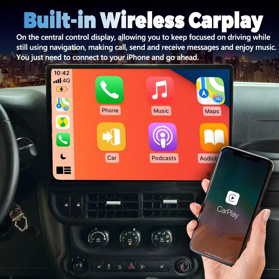 Multimedia Video Player For Jeep Wrangler 2011-2017 Android 16.8" Touch Screen Car Radio S | AUTOKITSHOP