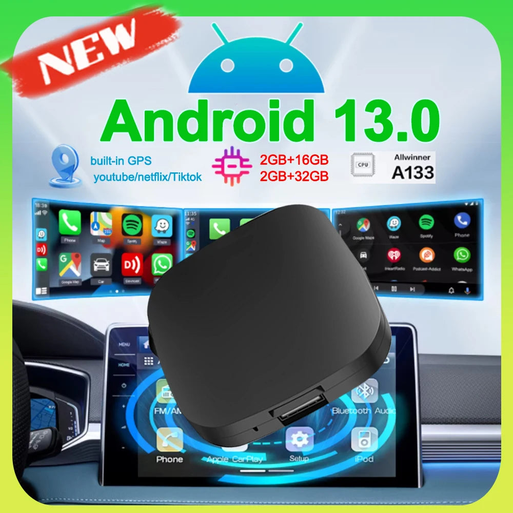 Carplay Ai Box Wireless Android Auto Wireless Carplay Adapter TV Box For Netflix YouTube C