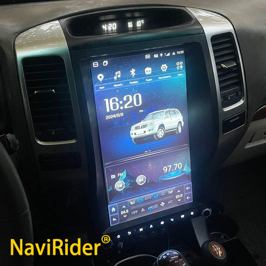 For Toyota Land Cruiser Prado LC120 GPS Car Radio 13.6inch Multimedia Video Player Autorad