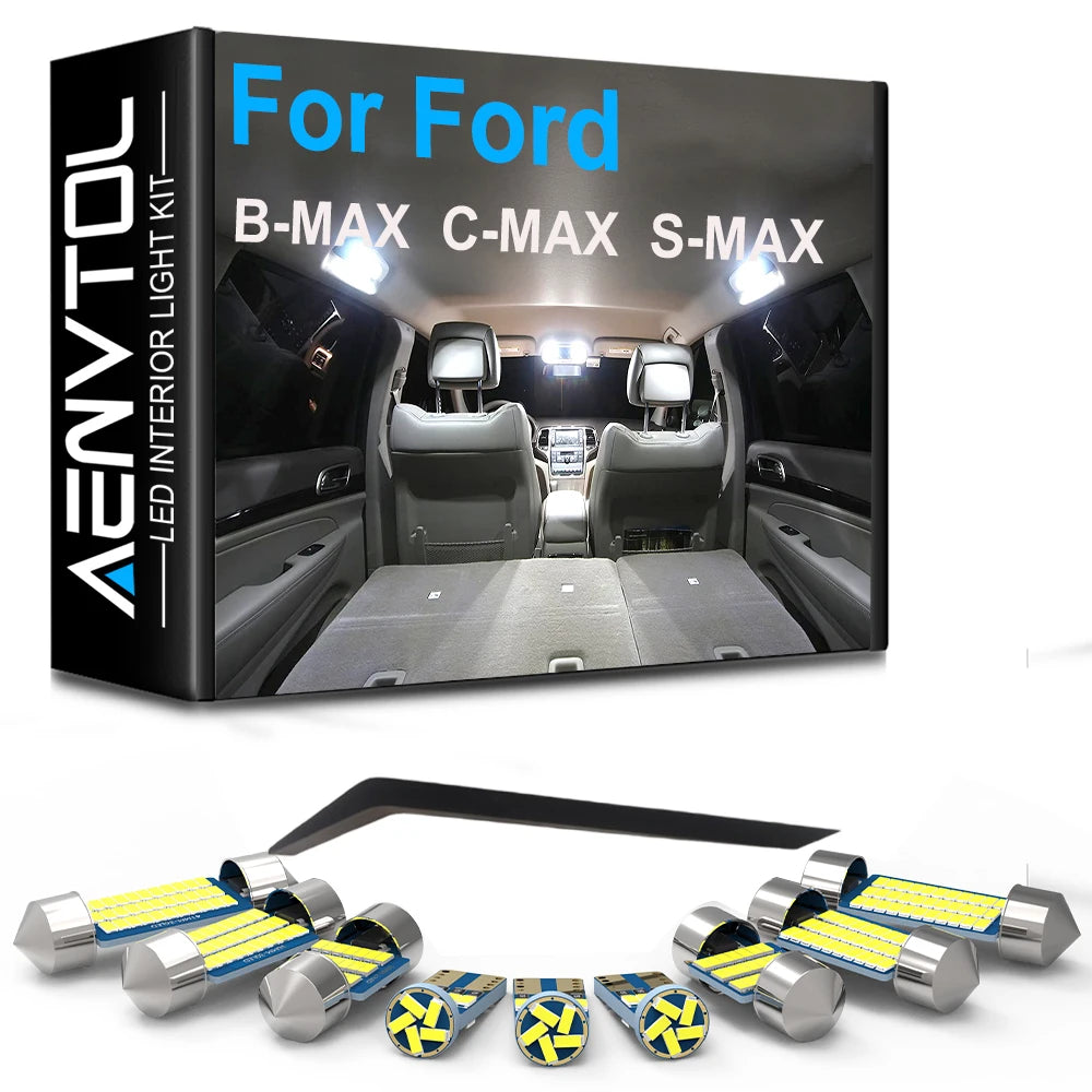 LED Interior Light Kit for Ford - Canbus Error-Free Interior Bulbs
