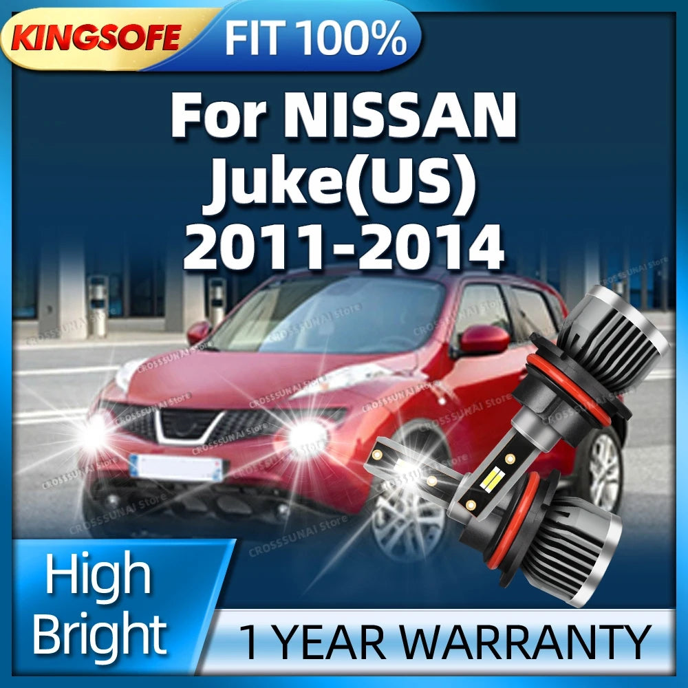LED Headlight 30000LM Ultra Bright Auto Lamp Bulb 12V 6000K Canbus For NISSAN Juke(US) 201