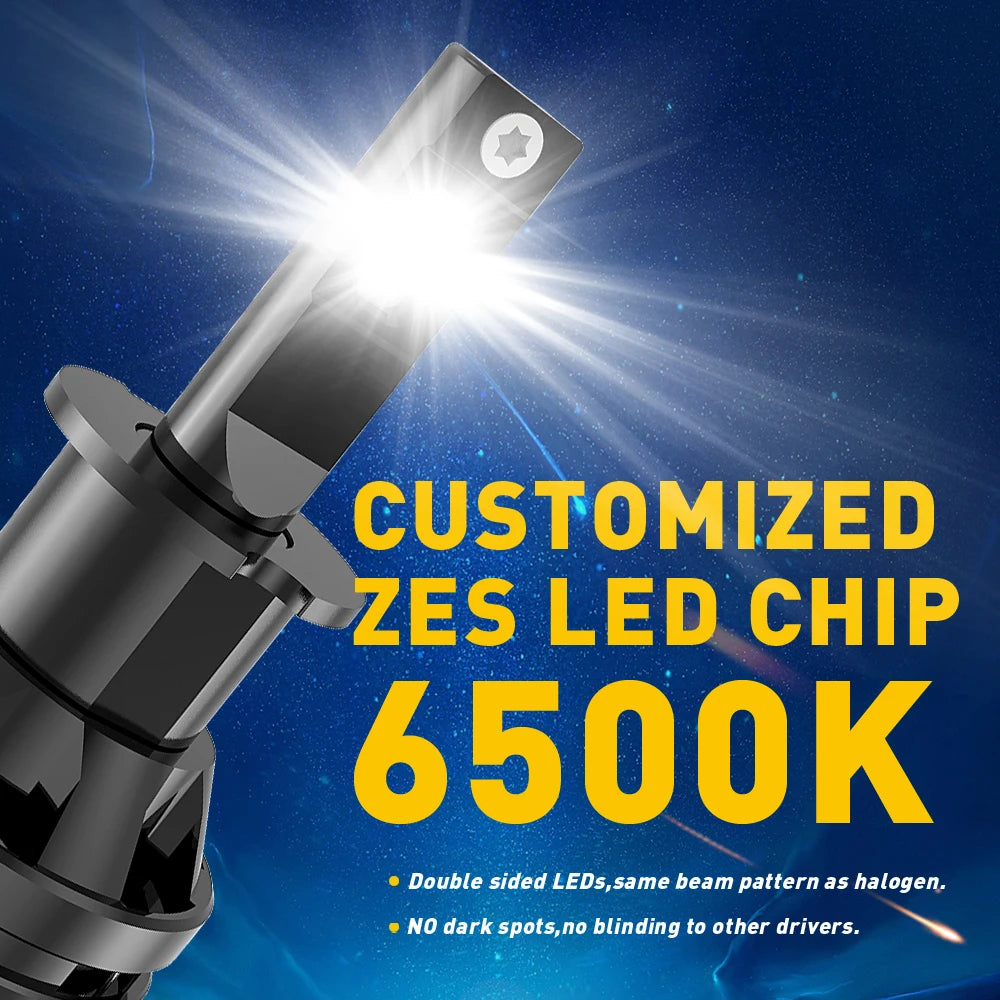 H3 Led Fog Light Headlight Canbus No Error Car Bulb 6000K White Diode Driving Running Lamp