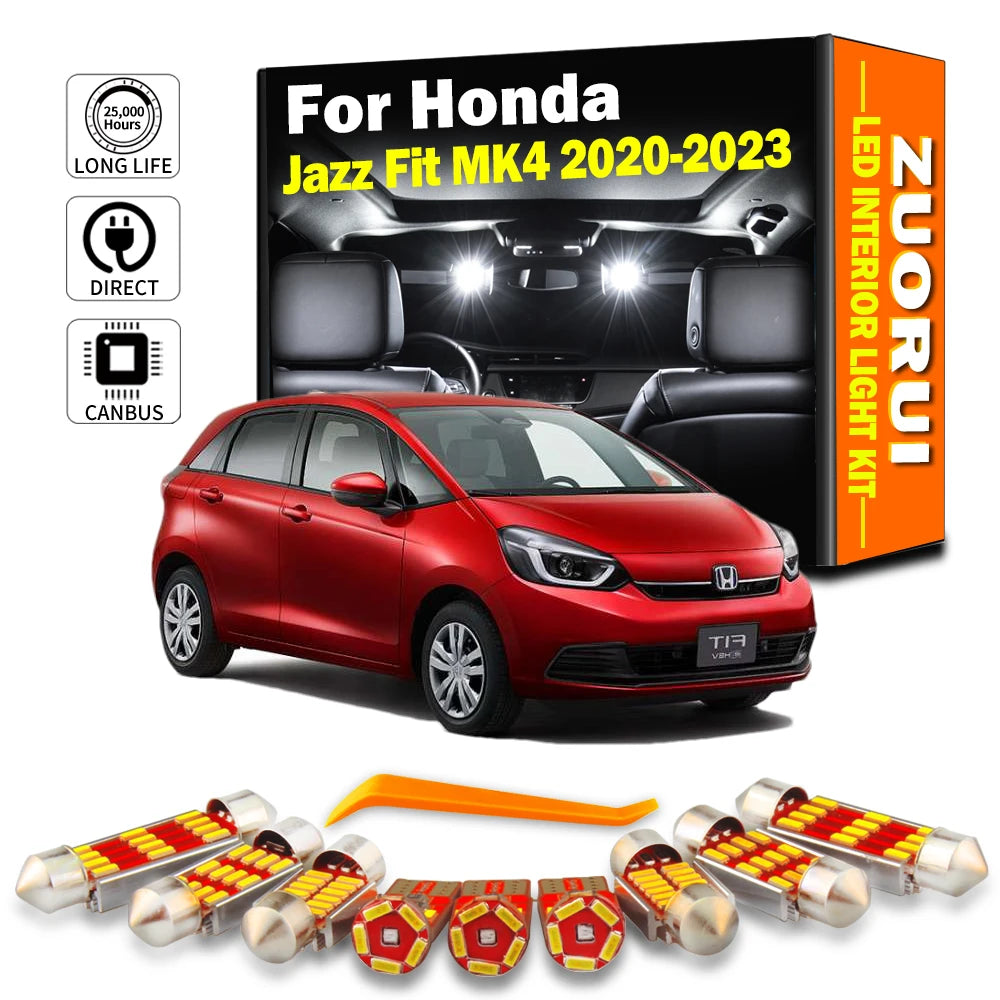 8-Piece LED Interior Light Kit for Honda New Jazz Fit MK4 - Canbus Error-Free Bulbs | AUTOKITSHOP