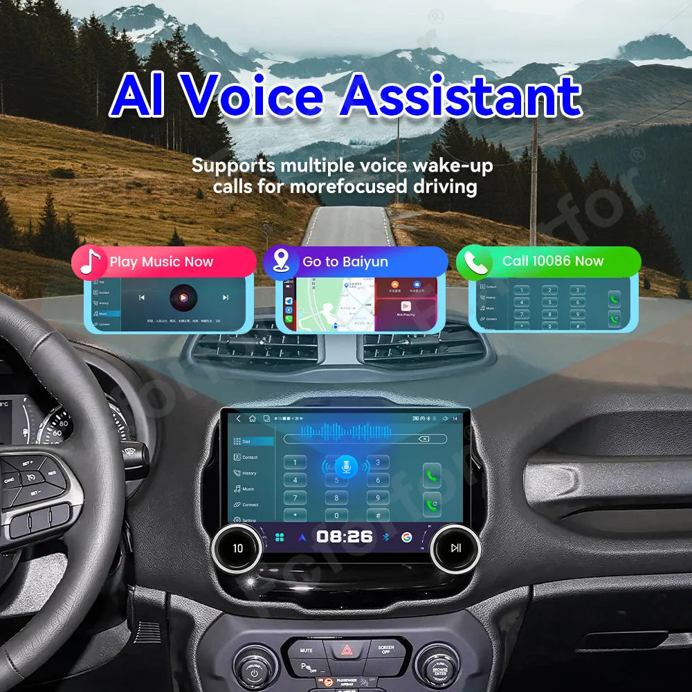 Premium HD Touch Screen Android 15 11.5 Inch Wireless CarPlay GPS Navigation Car Stereo He