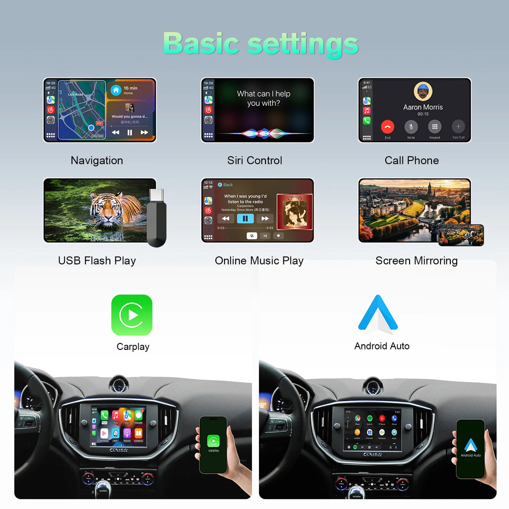 Wireless CarPlay Android Auto Retrofit Kit Decoder Box for Maserati Quattroporte Ghibli, C | AUTOKITSHOP