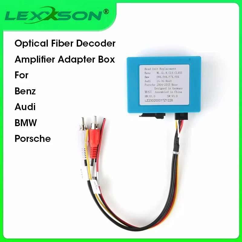 Car Stereo Radio Fiber Optic Decoder Plus Box for Porsche Cayenne For Mercedes Benz GL ML  | AUTOKITSHOP