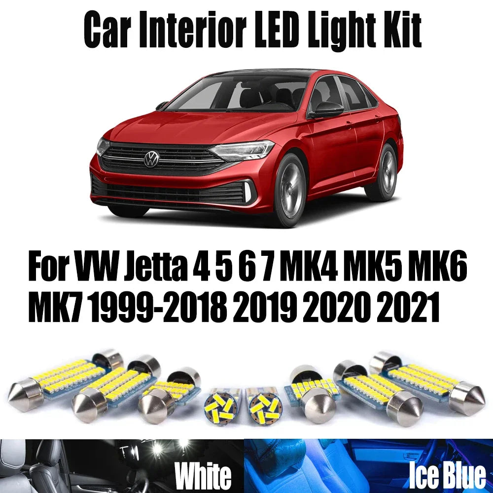 LED Interior Light Kit for VW Jetta 4 5 6 7 MK4 MK5 MK6 MK7 1999- 2019 - Canbus Dome Map Door Trunk Bulbs | AUTOKITSHOP