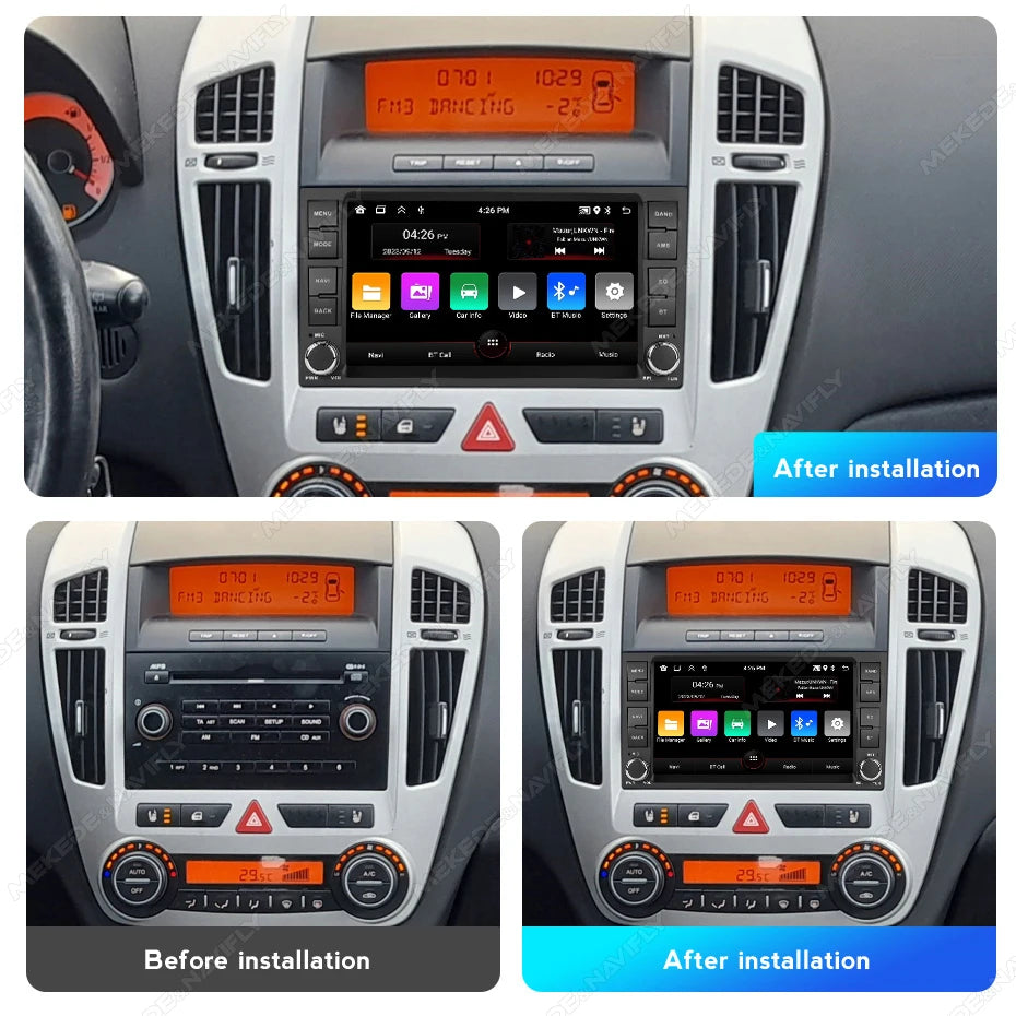 For Kia Ceed Venga 2007-2009 Android 15 64G 2 Din Car Radio Carplay GPS Central Multimedia