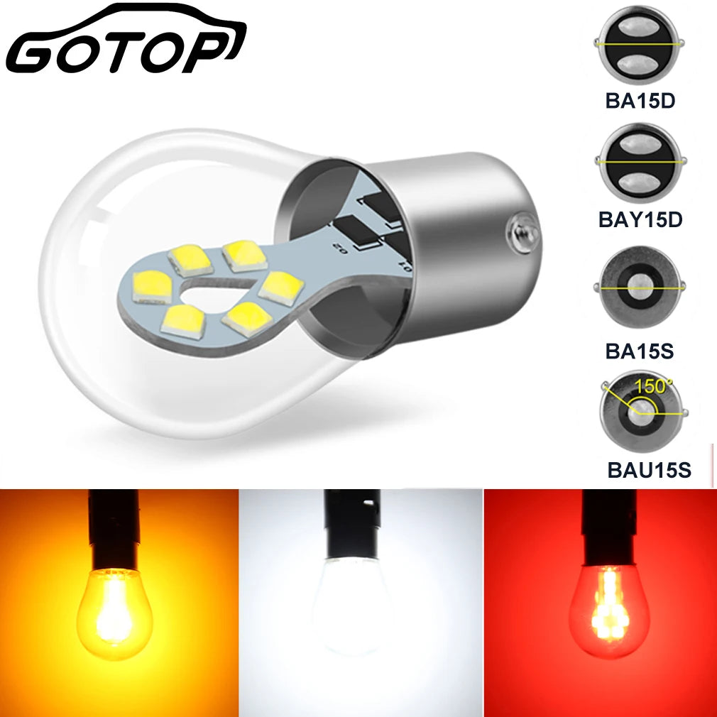 1156 BA15S P21W BAU15S PY21W LED 1157 P21/5W BAY15D BA15D LED Car Tail Bulb Brake Lights R