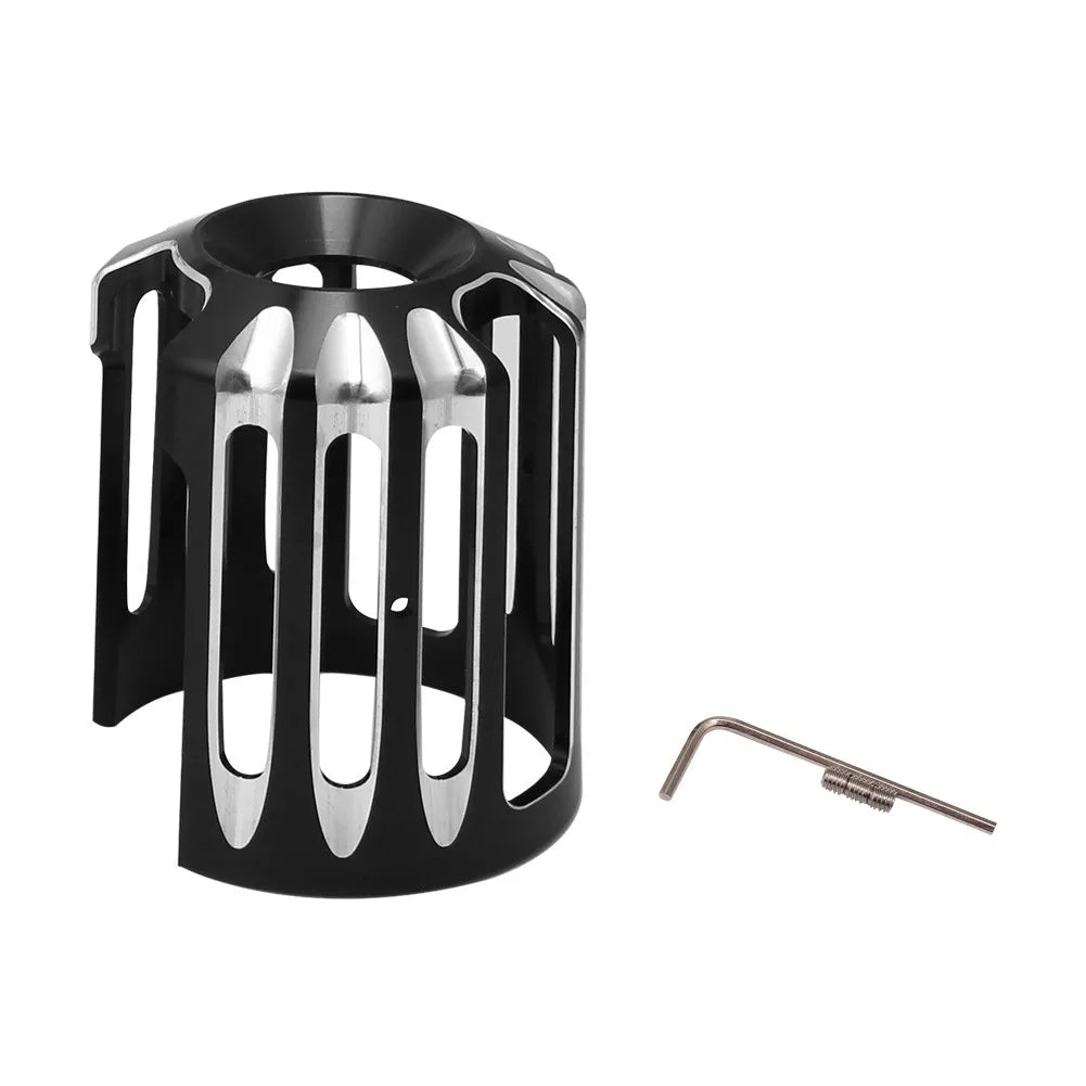 Motorcycle CNC Oil Filter Cover Cap Trim For Harley Touring Electra Road Glide - Automotive LED Light