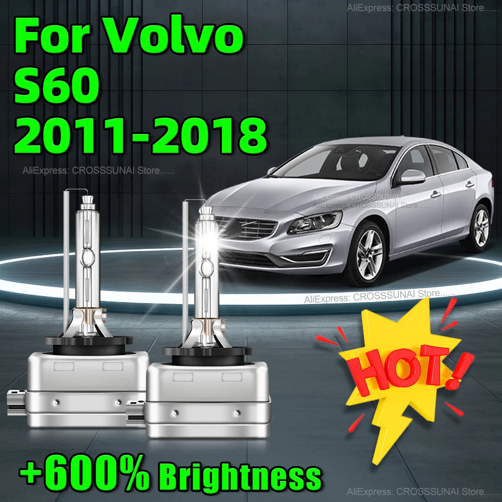 Xenon Bulb 12V 35W HID Lamp 6000K Car headlight D3S 8000LM For Volvo S60 2011 2012 2013 20